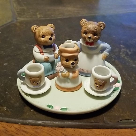 Homco Other - HOMCO PORCELAIN 10 PC MINI BEAR TEA SET #1427